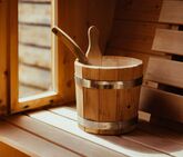 Detail finnische Sauna