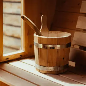 Dettaglio sauna finlandese