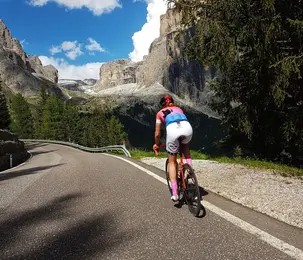 By bike on the Sella pass - Dolomites