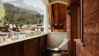 View of the Dolomites from the balcony